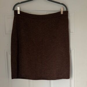 Vintage Lord and Taylor Brown Wool Mini  Skirt
